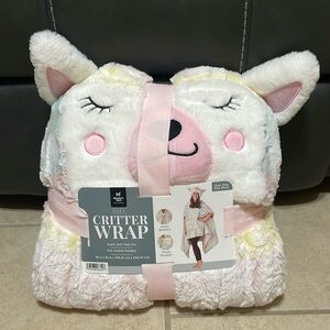 Rainbow llama wearable blanket